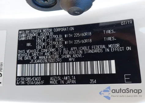 2020 Lexus Nx 300 from USA, damaged, VIN JTJGARDZ8L5001393